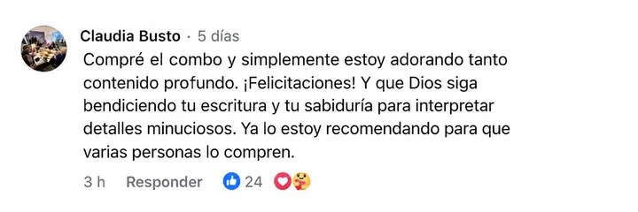 Comentario Facebook — Claudia Busto