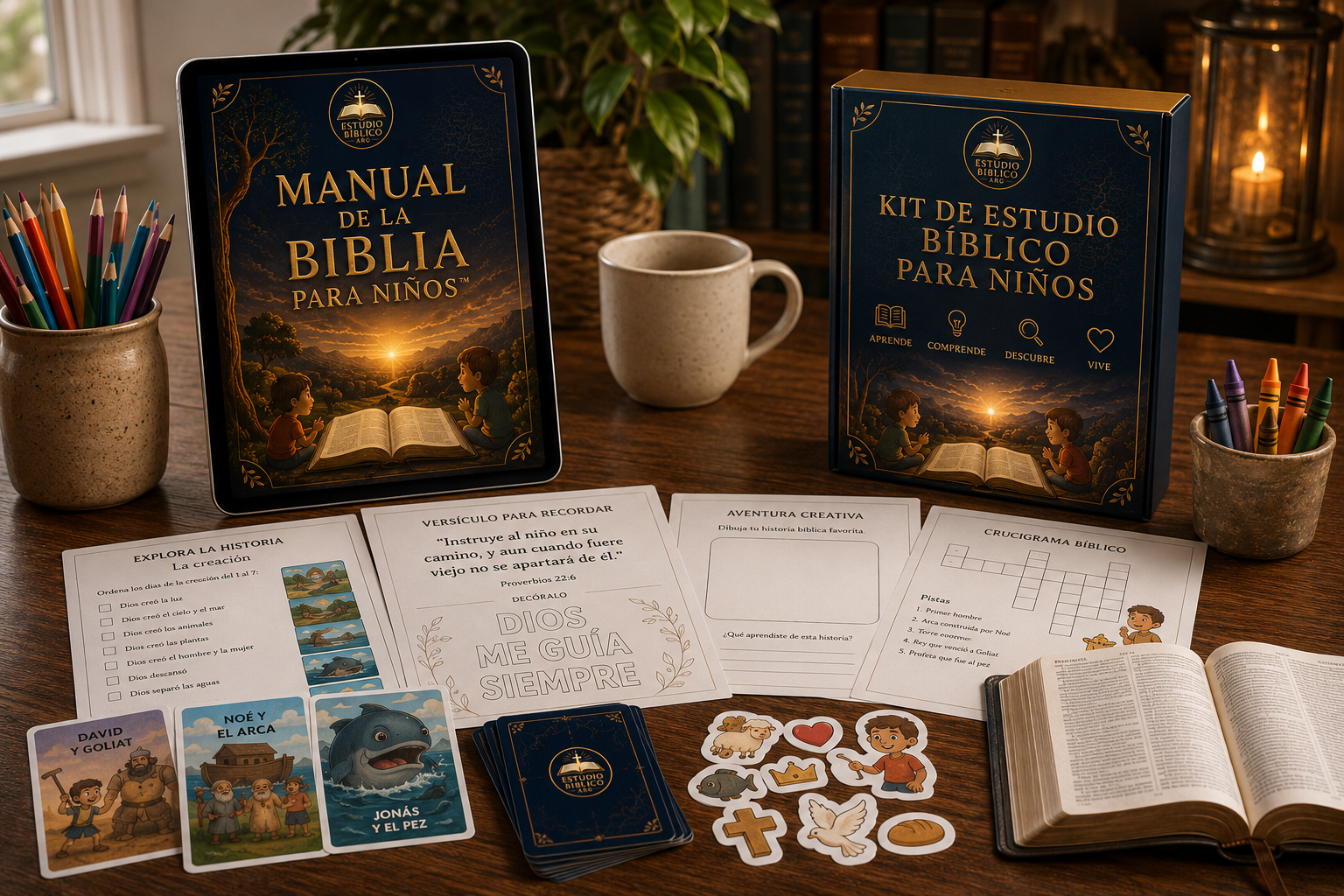 Aprendé la Biblia Jugando™ - 50 Tarjetas Bíblicas para Niños 👧